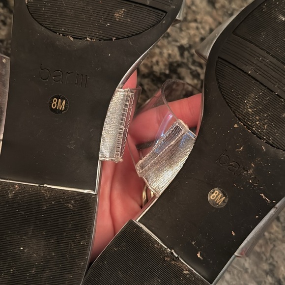 Bar III Silver Women's Slide Sandals 8 - Picture 6 of 7